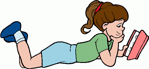 490x228 Clipart Of A Girl Studying