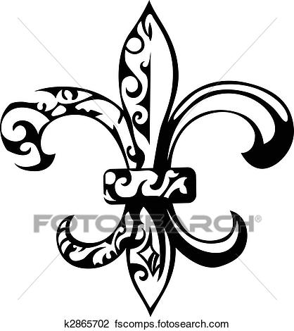 418x470 Clipart Of Fleur De Lis, New Orleans K5625423
