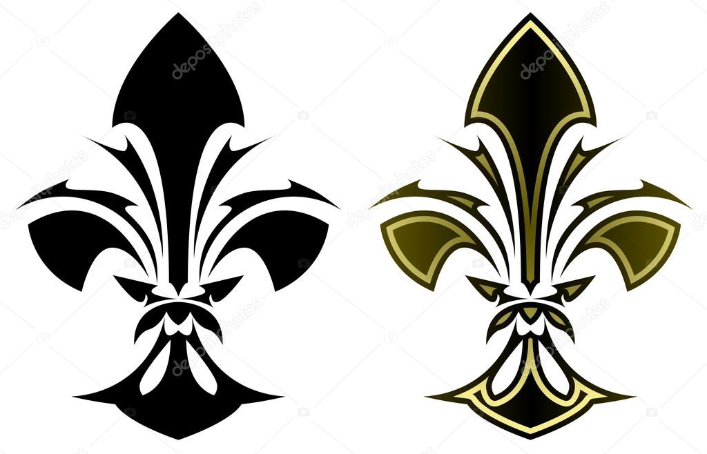 1024x658 Fleur De Lis Tattoo Stock Vector Bigldesign