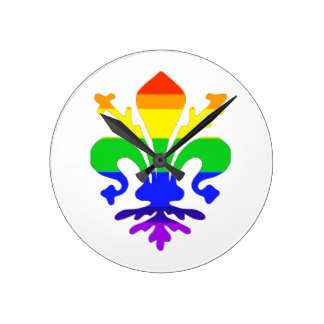 324x324 Stylized Fleur De Lis Wall Clocks Zazzle