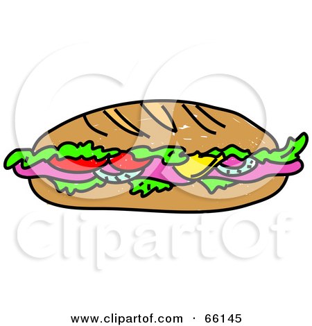 450x470 Small Sub Sandwich Clip Art Cliparts