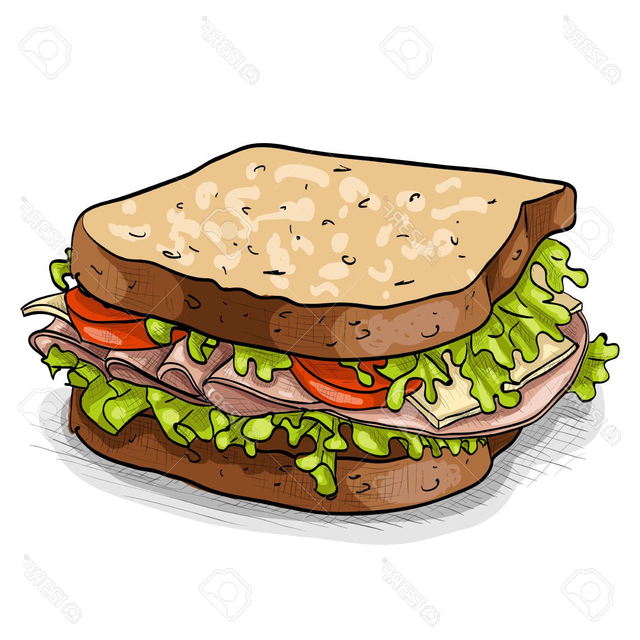 1300x1300 Hd Turkey Sandwich Clip Art Design Free Vector Art, Images