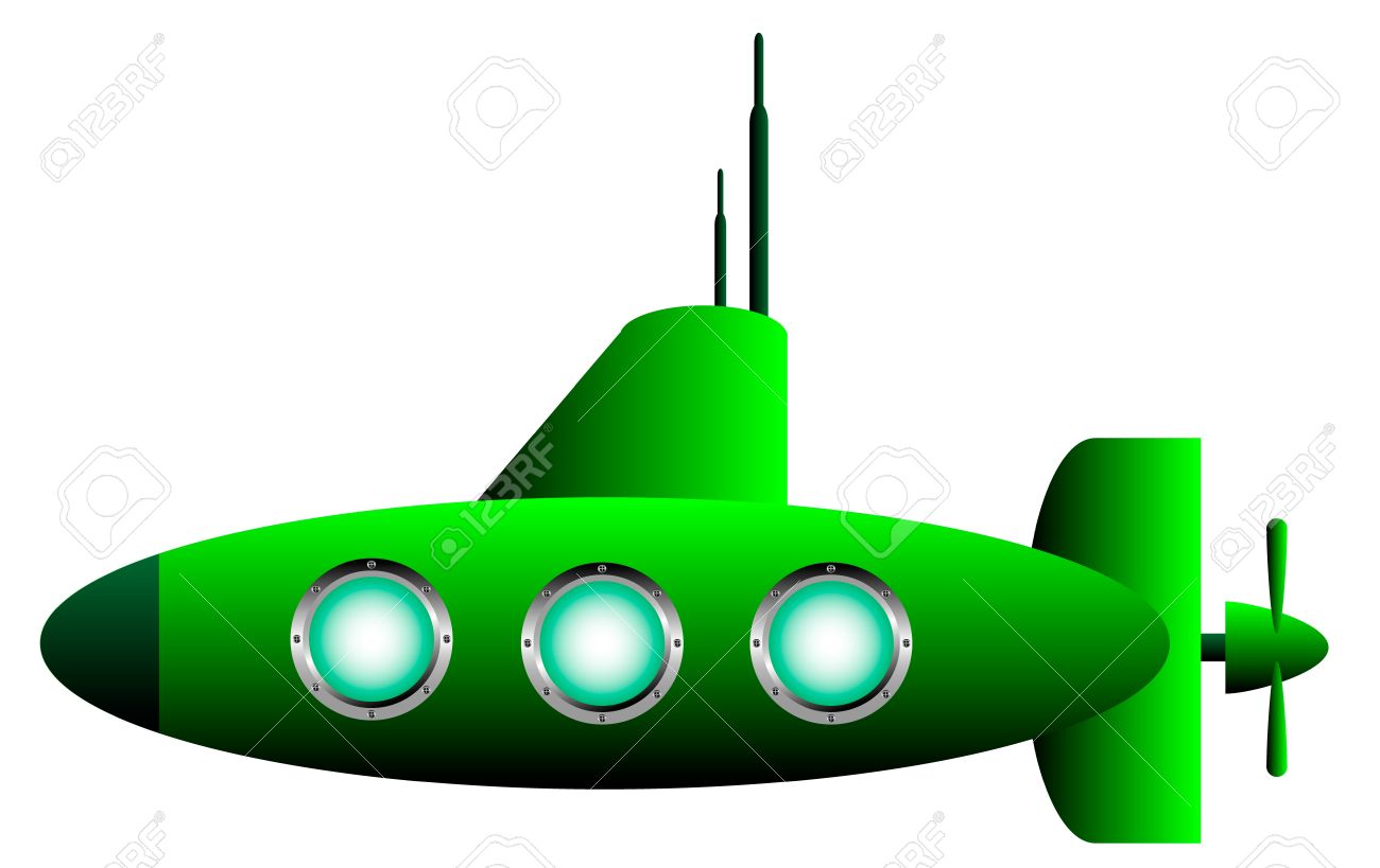 1300x819 Green Clipart Submarine