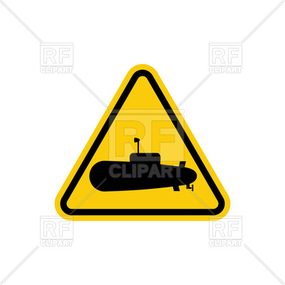 400x400 Submarine Danger Sign Royalty Free Vector Clip Art Image