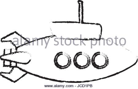 450x292 Illustration Of A Cartoon Submarine Stock Photo, Royalty Free
