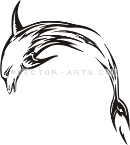 269x300 Dolphin Vector Clipart