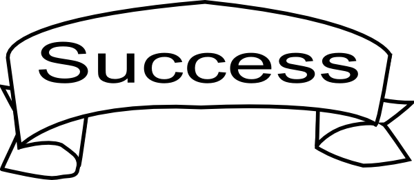 600x261 Success Banner Clip Art