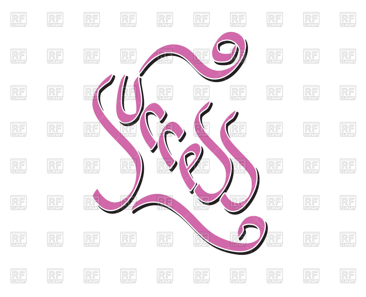 1200x973 Word Success Pink Color Royalty Free Vector Clip Art Image