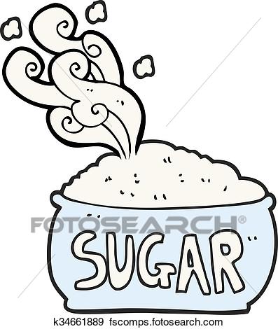 397x470 Clip Art Of Cartoon Sugar Bowl K34661889