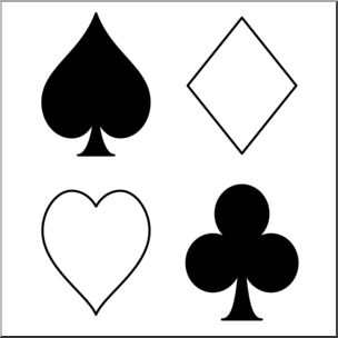 304x304 Clip Art Card Suits Graphic Bampw 1 I Abcteach