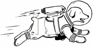 300x151 Retro Clip Art Picture Of A Doggy Astronaut