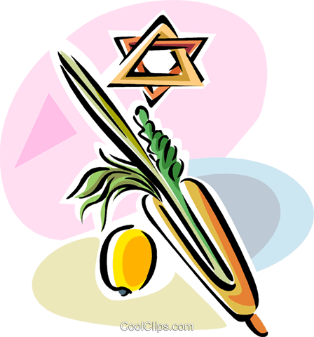 448x480 Sukkot Arbaat Haminim Royalty Free Vector Clip Art Illustration