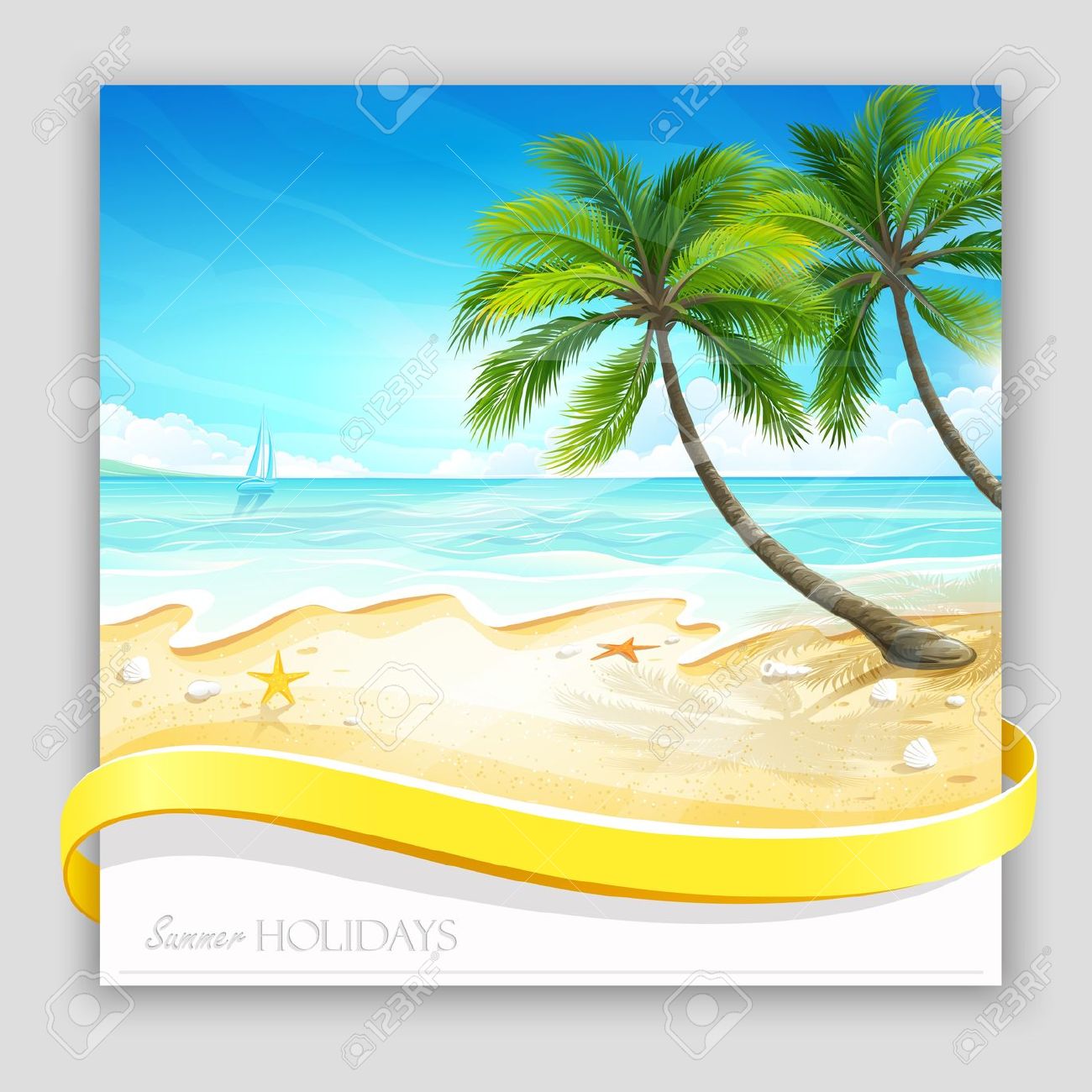 1300x1300 Island Clipart Summer Background