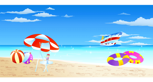 600x325 Seaside Clipart Summer Background