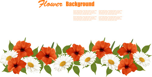 500x252 Orange Flower Clipart Summer Flower