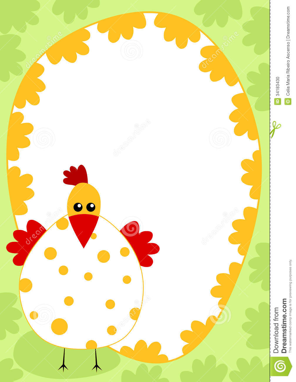 1008x1300 Chick Border Clipart