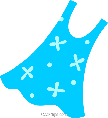 439x480 Summer Dress Royalty Free Vector Clip Art Illustration Vc096992