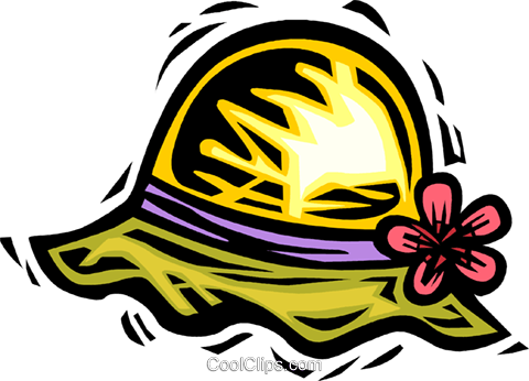480x346 Summer Hat Royalty Free Vector Clip Art Illustration Vc063939
