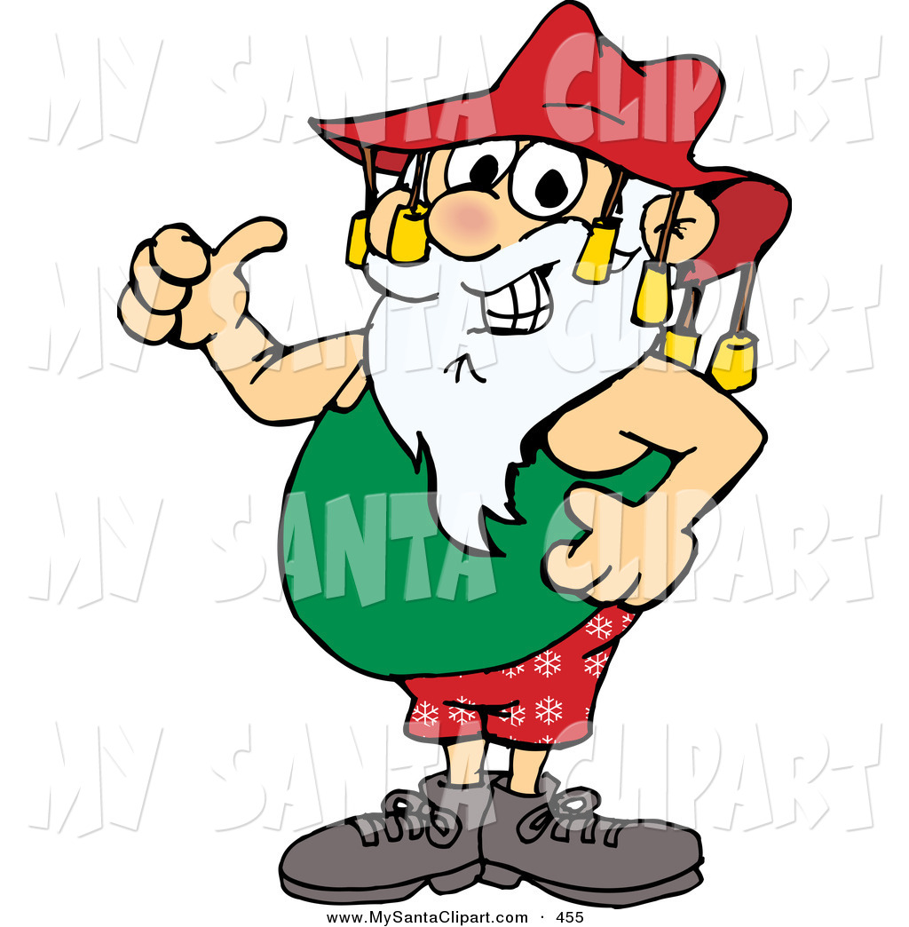 1024x1044 Santa In Summer Clipart