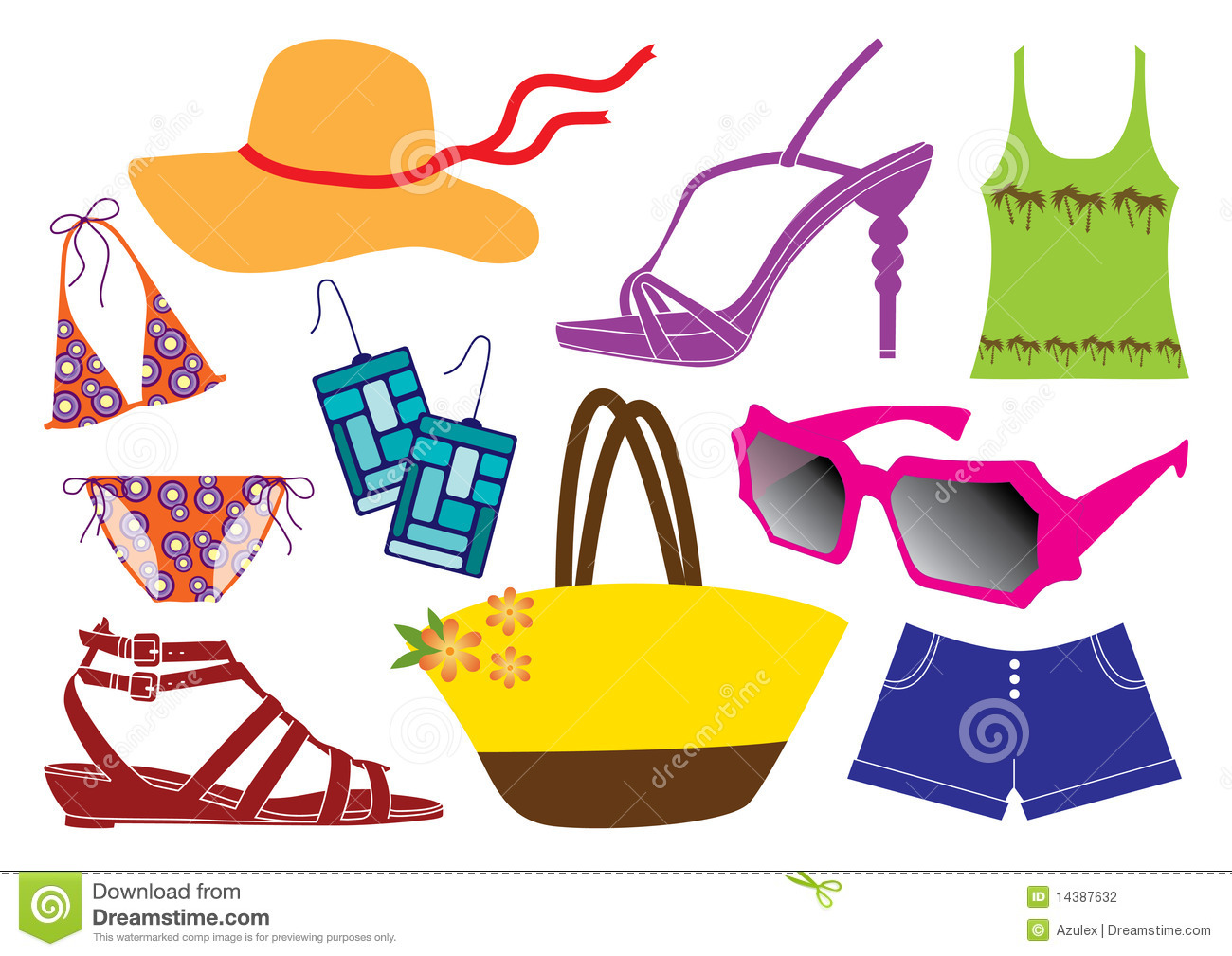 Summer Clothes Clipart | Free download on ClipArtMag
