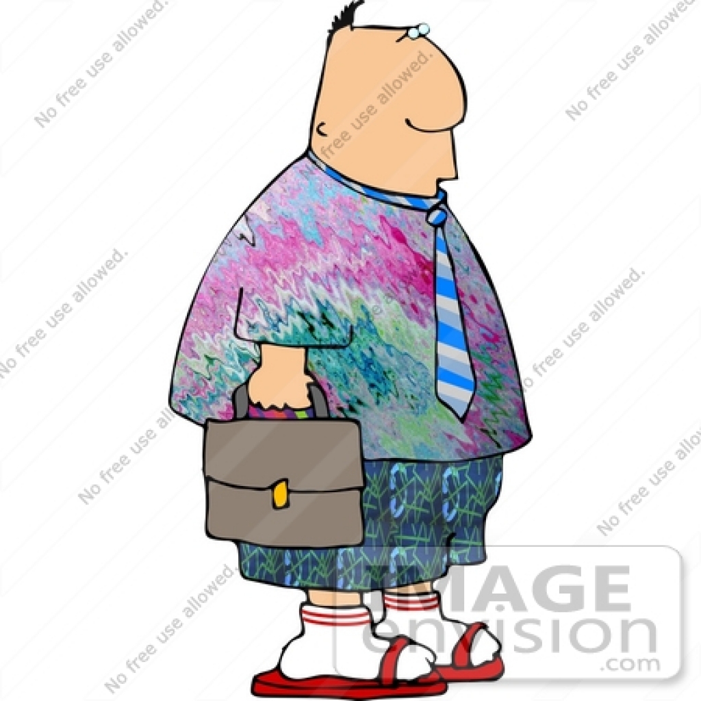 1024x1024 Business Man On Dress Down Friday Wearing Tye Dye Clipart