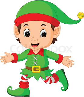 278x320 Christmas Elf Sitting