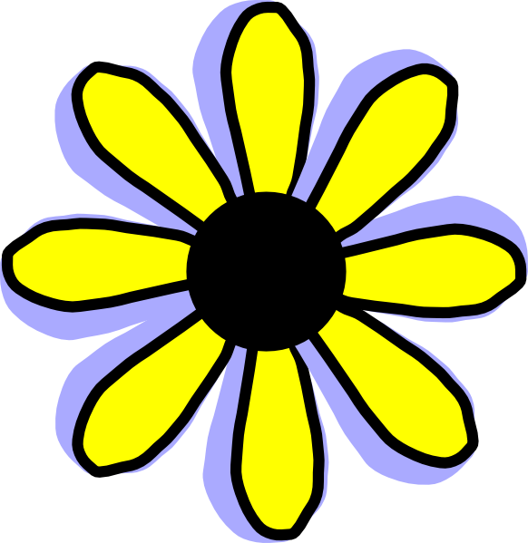 582x599 Yellow Flower Clip Art