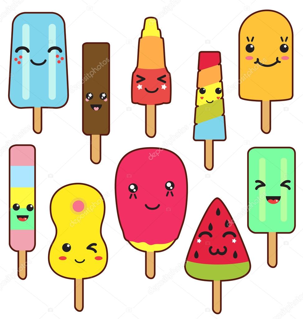 972x1023 Isolated Summer Popsicles Stock Vector Tereez