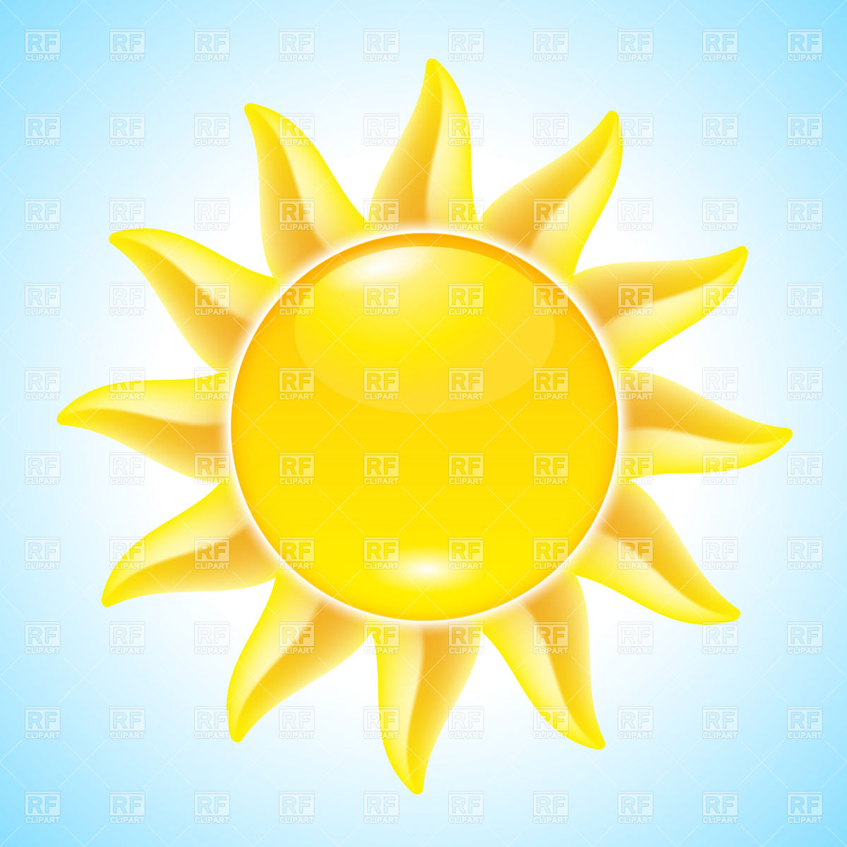 1200x1200 Hot Summer Sun Icon Royalty Free Vector Clip Art Image