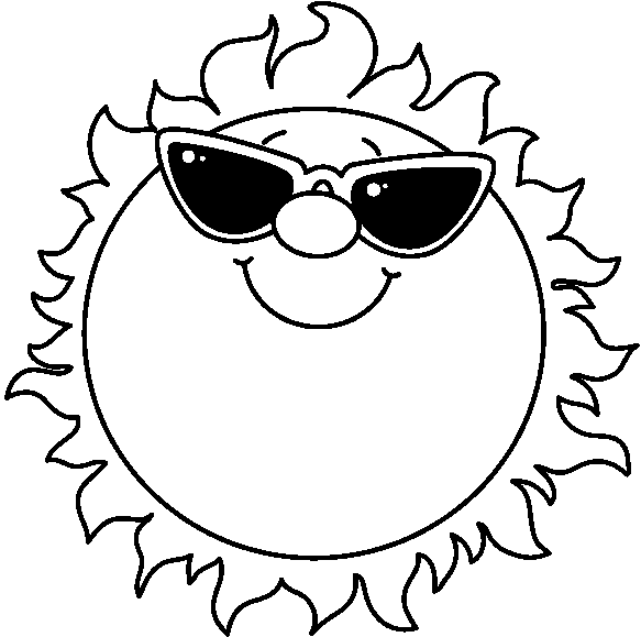 583x579 Sun Clipart Black And White