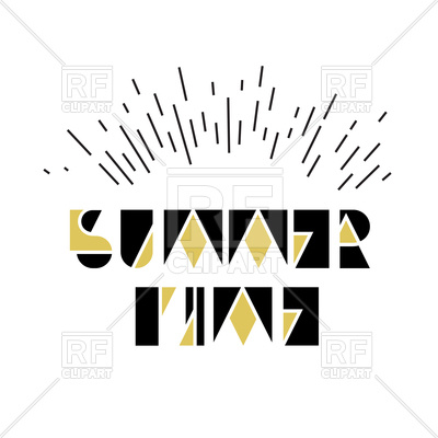 400x400 Summer Time Inscription Royalty Free Vector Clip Art Image