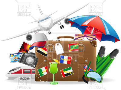 400x298 Summer Vacation And Risort Symbols Royalty Free Vector Clip Art
