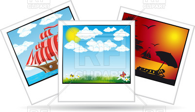 400x230 Photos From Summer Vacations Royalty Free Vector Clip Art Image