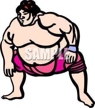 308x350 Sumo Wrestler In A Squat