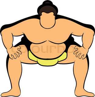 312x320 Sumo Wrestler Stock Vector Colourbox