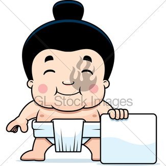 325x325 Cartoon Sumo Boy Angry Gl Stock Images