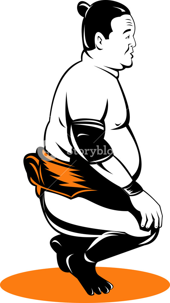 562x1000 Japanese Sumo Wrestler Royalty Free Stock Image