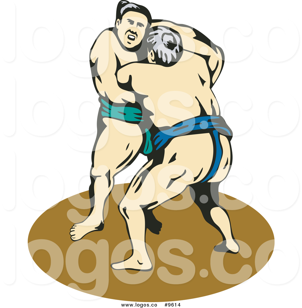 1024x1044 Royalty Free Vector Logo Of A Sumo Wrestling Match By Patrimonio