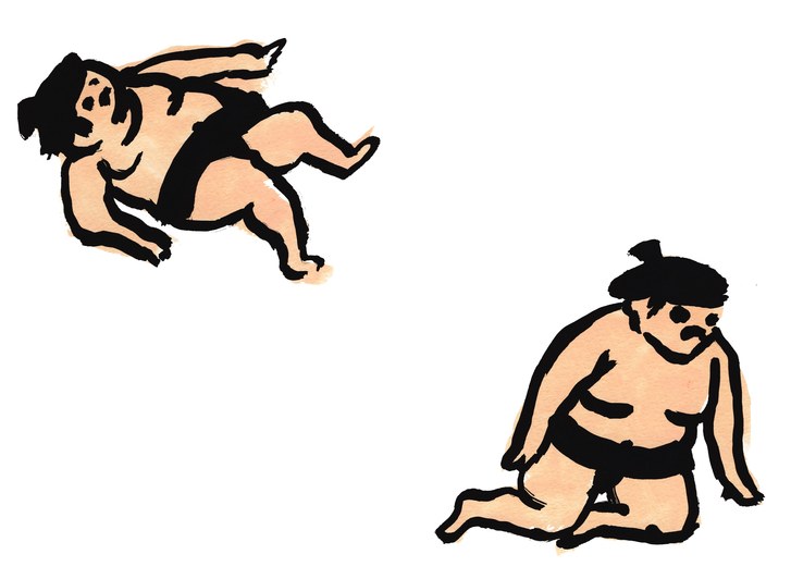 727x532 Sketches From A Grand Sumo Tournament The New Yorker