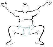 170x152 Clip Art Of Sumo Wrestler K18665916