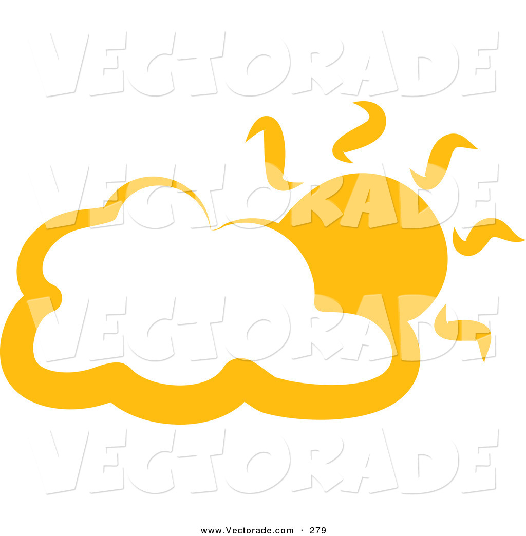 1024x1044 Vector Of A Yellow Cloud And Sun On A White Background By Prawny