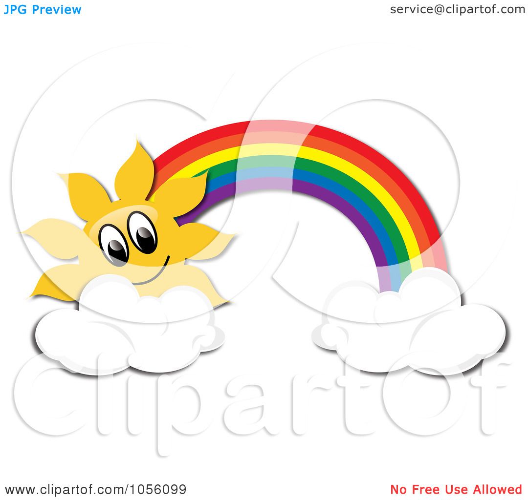 1080x1024 Royalty Free Vector Clip Art Illustration Of A Sun And Rainbow