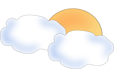 400x243 Sun Behind Clouds Clip Art