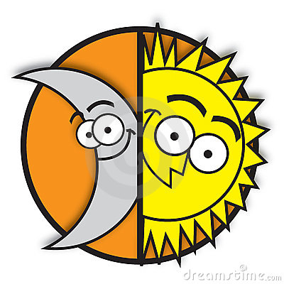 400x400 Sun And Moon Clipart