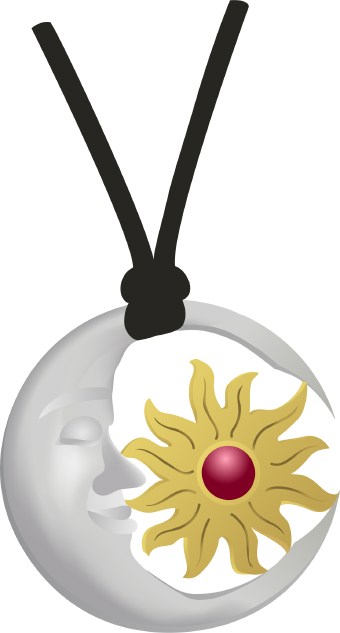 340x633 Sun And Moon Pendant Clip Art