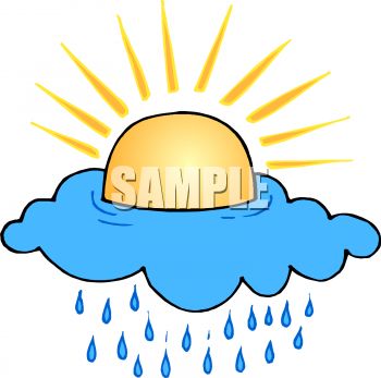 350x347 Royalty Free Clip Art Image Sun Shining Above A Raincloud