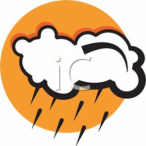 300x300 Art Image A Rain Cloud In Front Of An Orange Sun