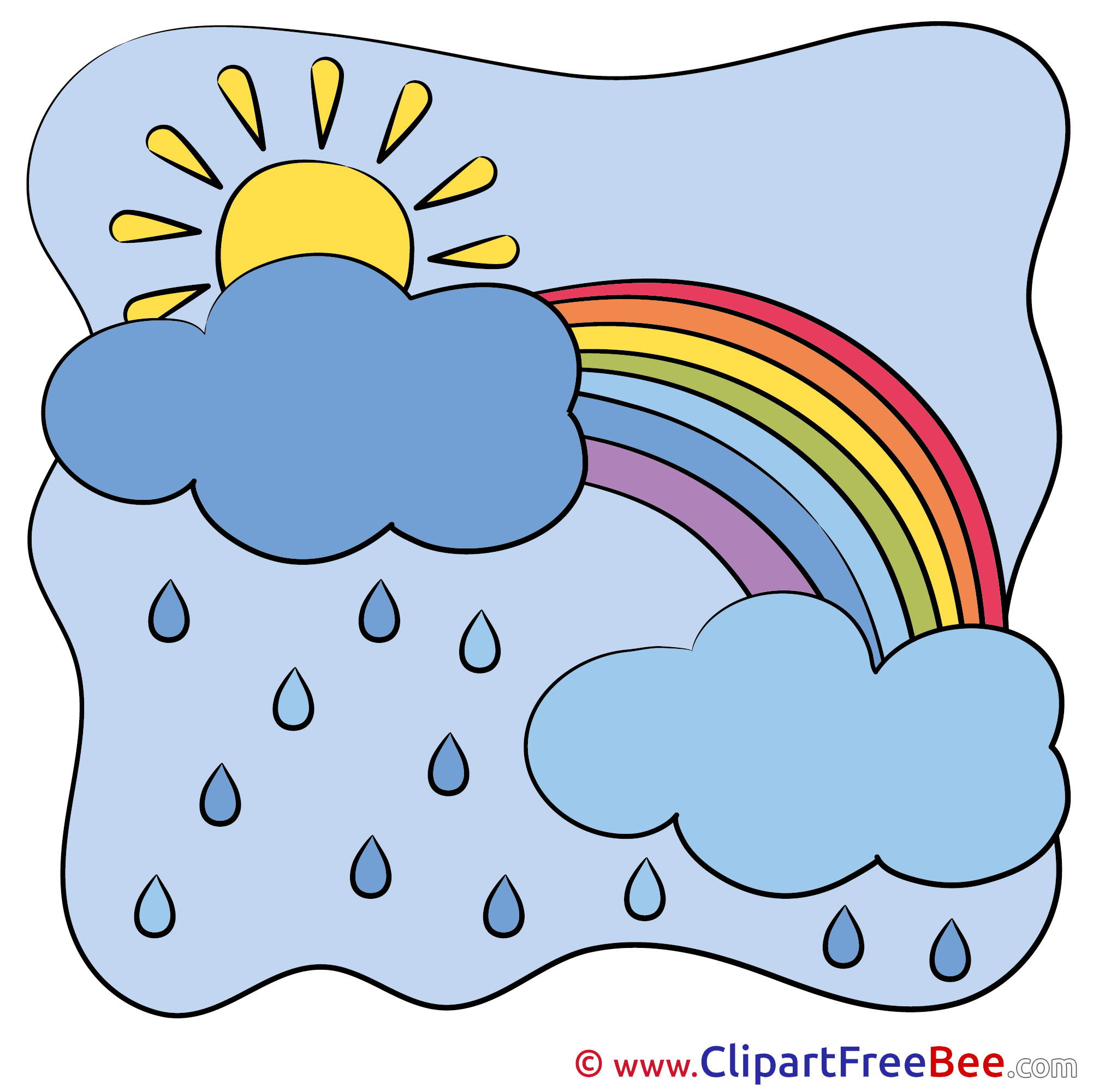 2002x2001 Picture Rainbow Clouds Sun Download Clip Art For Free