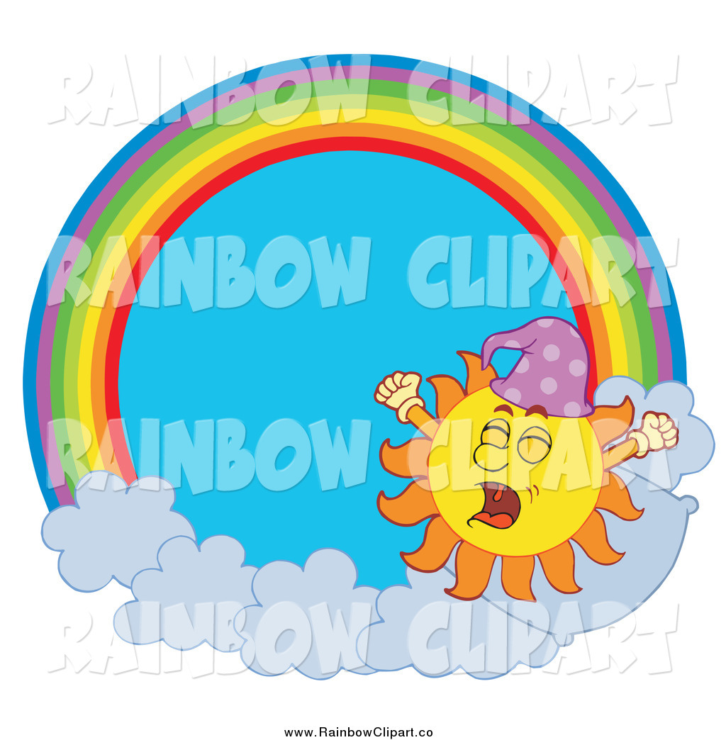 1024x1044 Vector Clip Art Of A Sun Yawning In A Rainbow Circle By Visekart