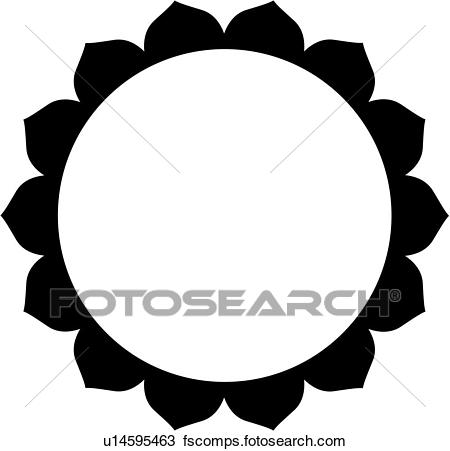 450x451 Clipart Of , Blank, Border, Circle, Fancy, Frame, Lotus, Mandala